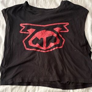 Nasty Pig Black snout crop top vintage medium